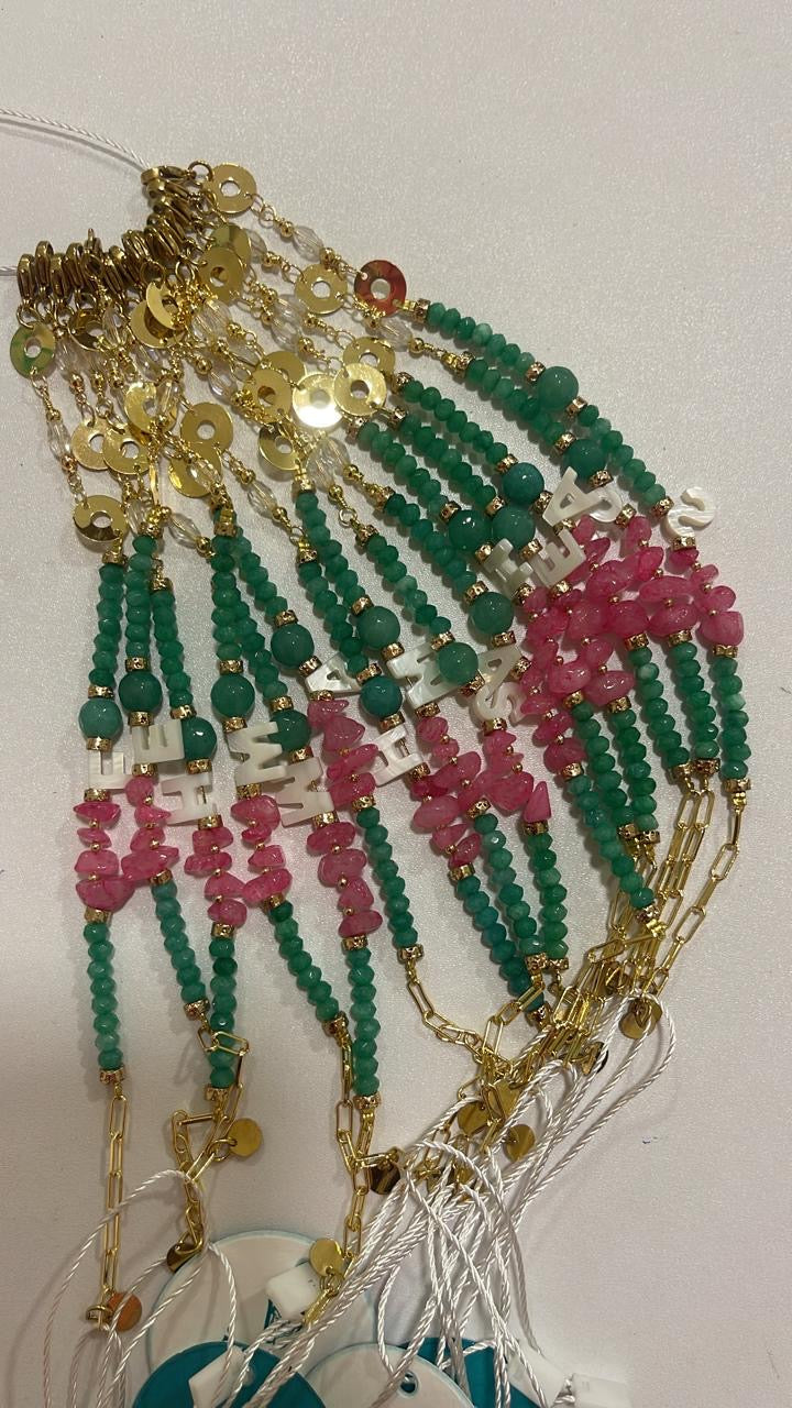 Customized bracelet with letters