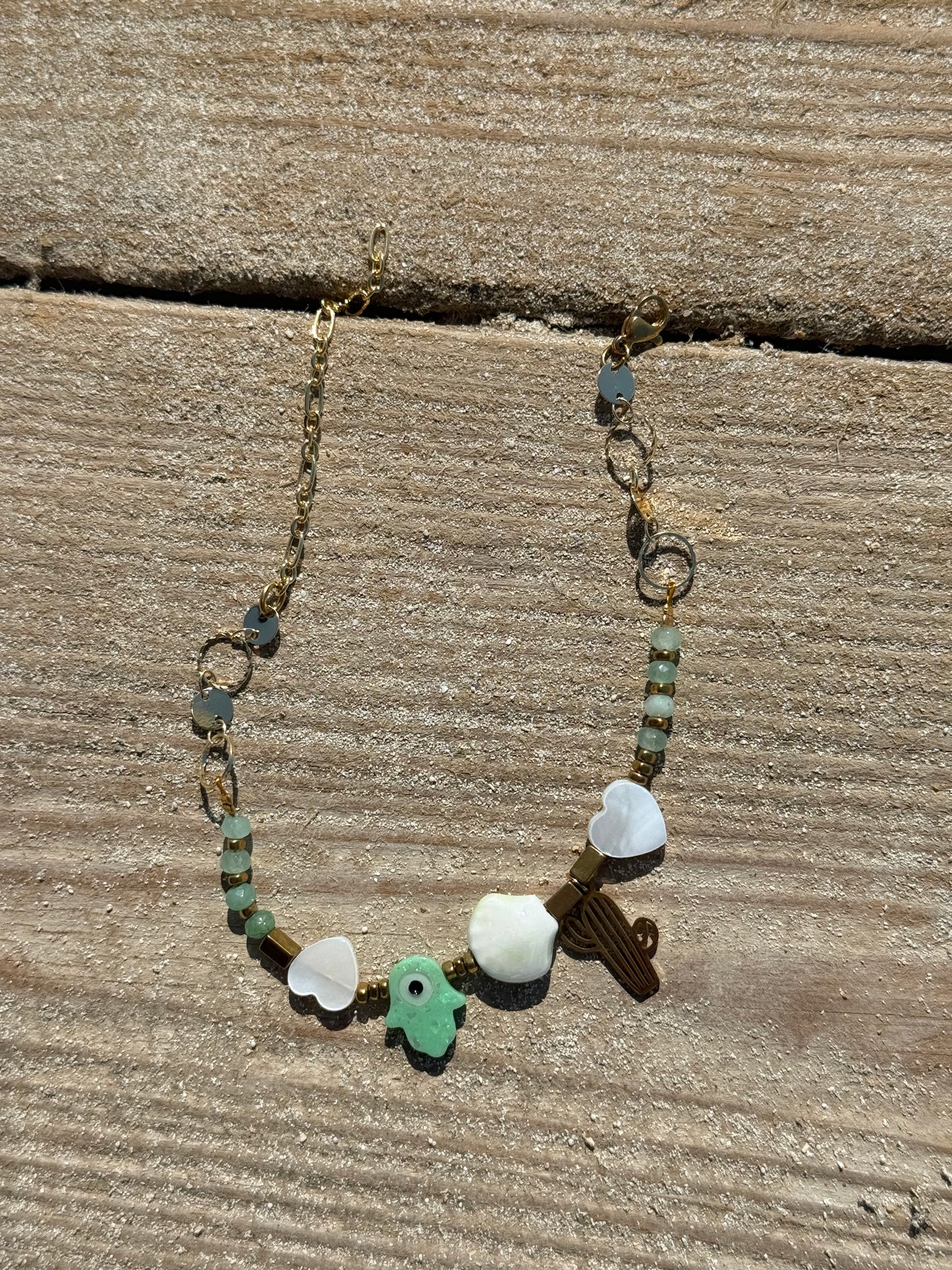 Lemon green anklet