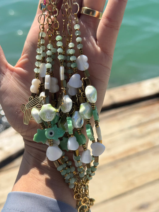Lemon green anklet