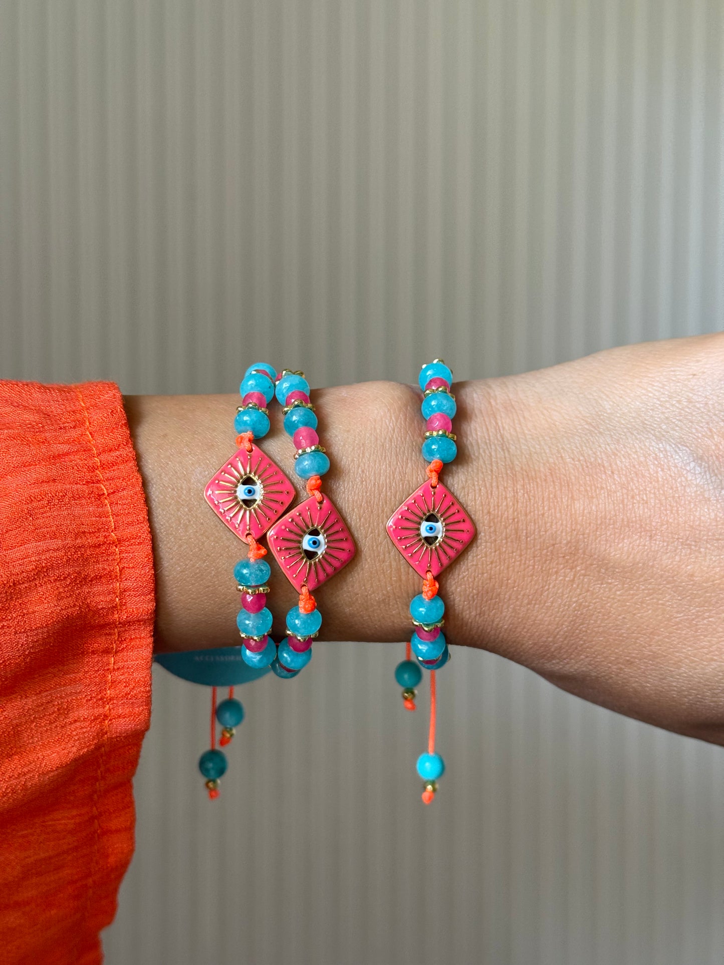 Pink evil eye
