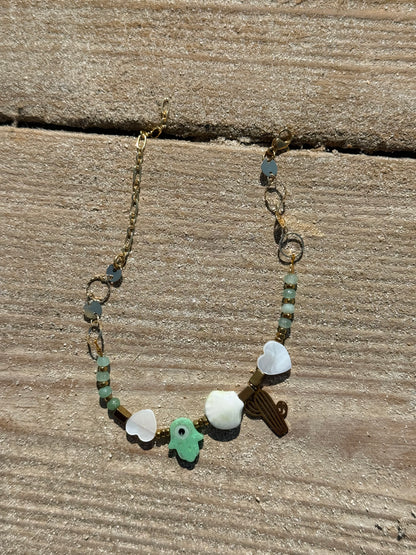 Lemon green anklet