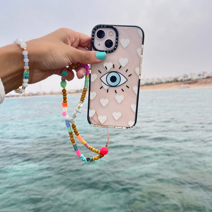 Colorful Wooden Short Mobile Chain